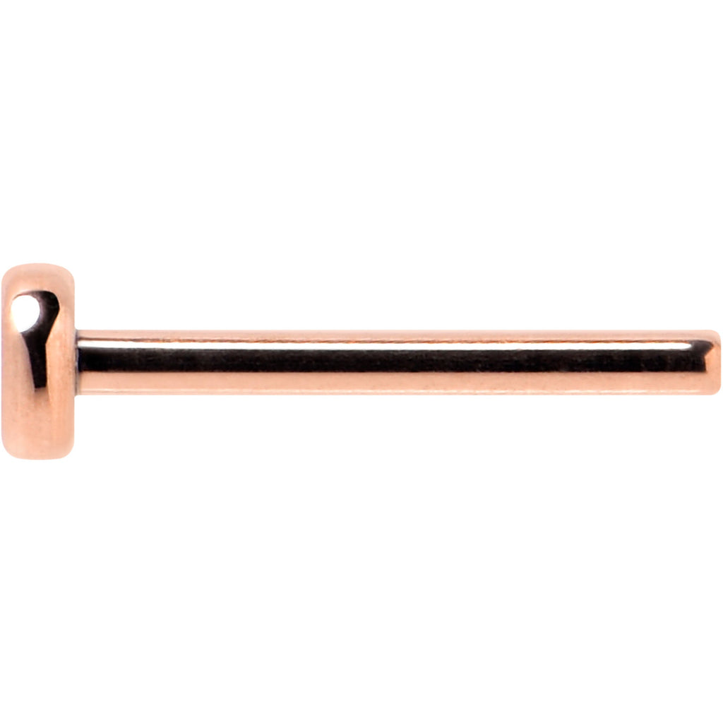 BodyCandy 20G 5/16 Rosy Hue ASTM F-136 Implant Grade Titanium Threadless Post Only Labret — detail close-up
