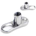 BodyCandy 14G 2.5mm Rise 2 Hole Implant Grade Titanium Dermal Anchor Base — main product shot