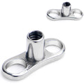 BodyCandy 14G 2mm Rise Center Post Implant Grade Titanium Dermal Anchor Base — main product shot