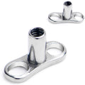 BodyCandy 14G 3mm Rise Center Post Implant Grade Titanium Dermal Anchor Base — main product shot