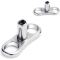 BodyCandy 16G 2.5mm Rise Center Post Implant Grade Titanium Dermal Anchor Base — main product shot