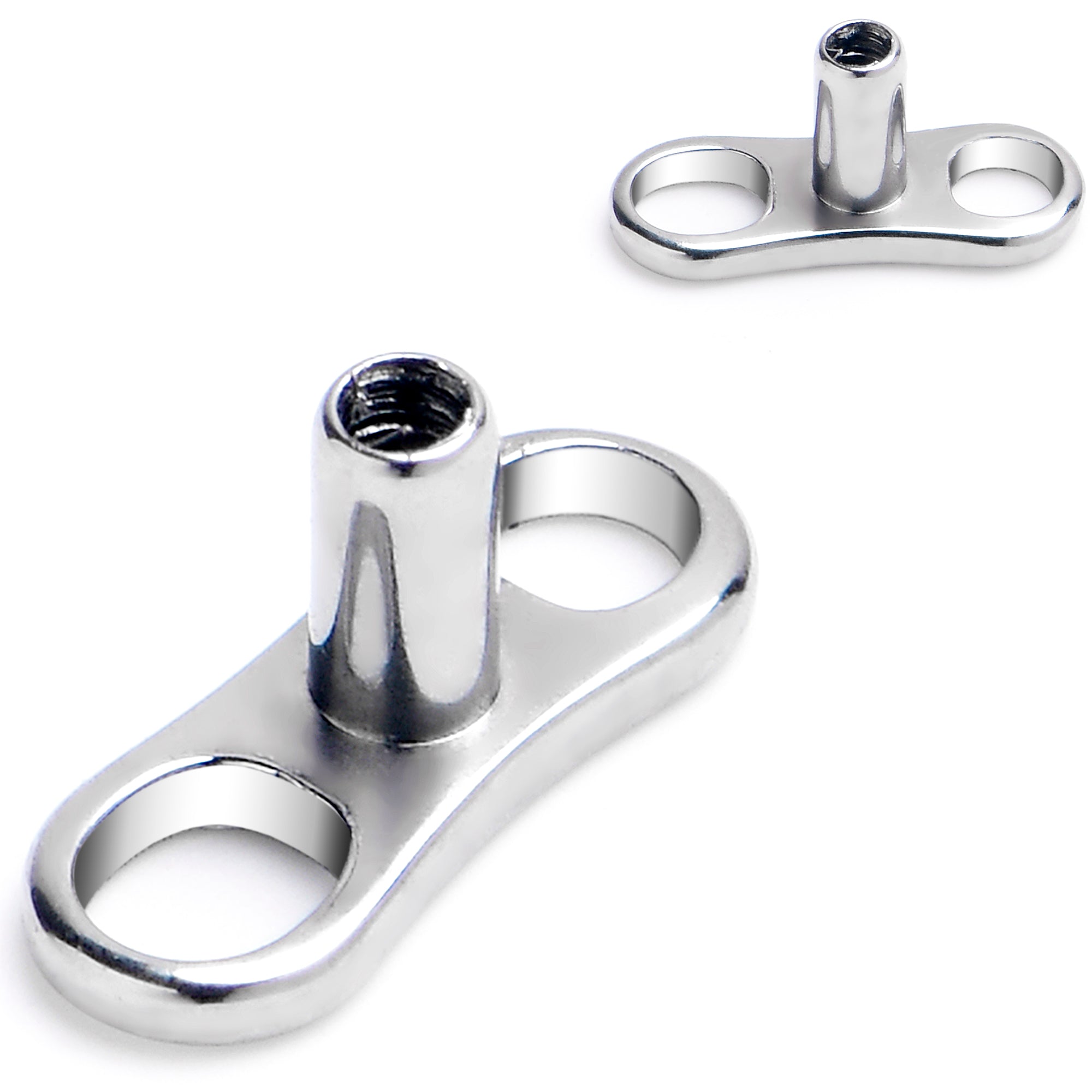 BodyCandy 16G 2.5mm Rise Center Post Implant Grade Titanium Dermal Anchor Base — main product shot