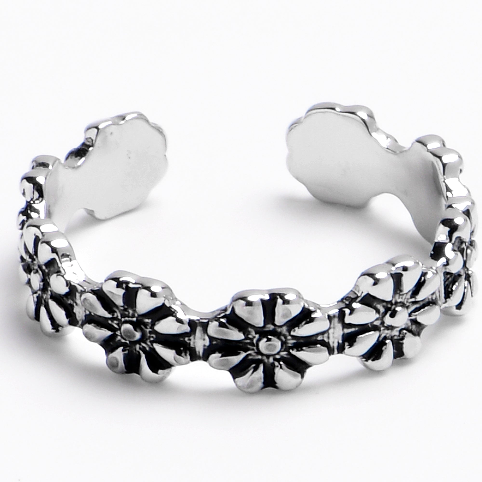 BodyCandy Midi Ring Flower Row Toe Ring — main product shot