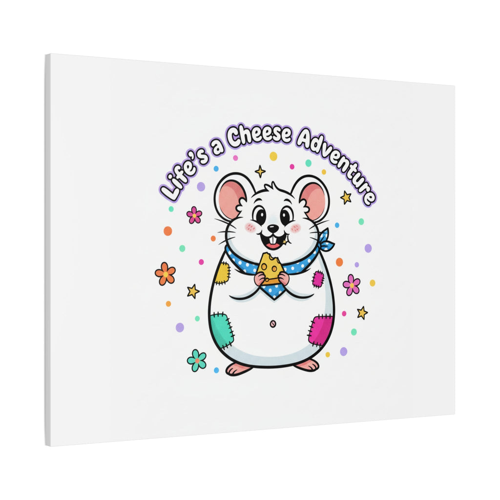 Life's a Cheese Adventure Canvas | Rodent-Core rat art print