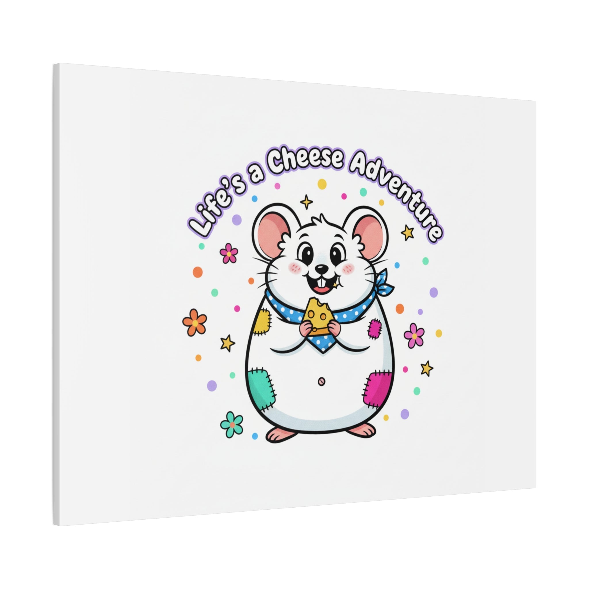 Life's a Cheese Adventure Canvas | Rodent-Core rat art print