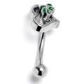 BodyCandy 16G 5/16 Palm Tree Love Heart Curved Eyebrow Ring — main product shot