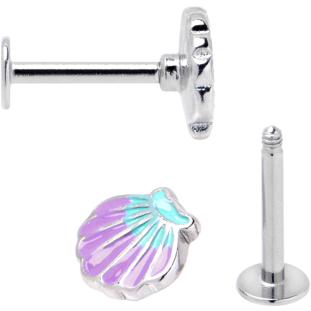 BodyCandy 16G Blue Gem Nautical Labret Segment Ring Ear Curation Set of 5 — side view