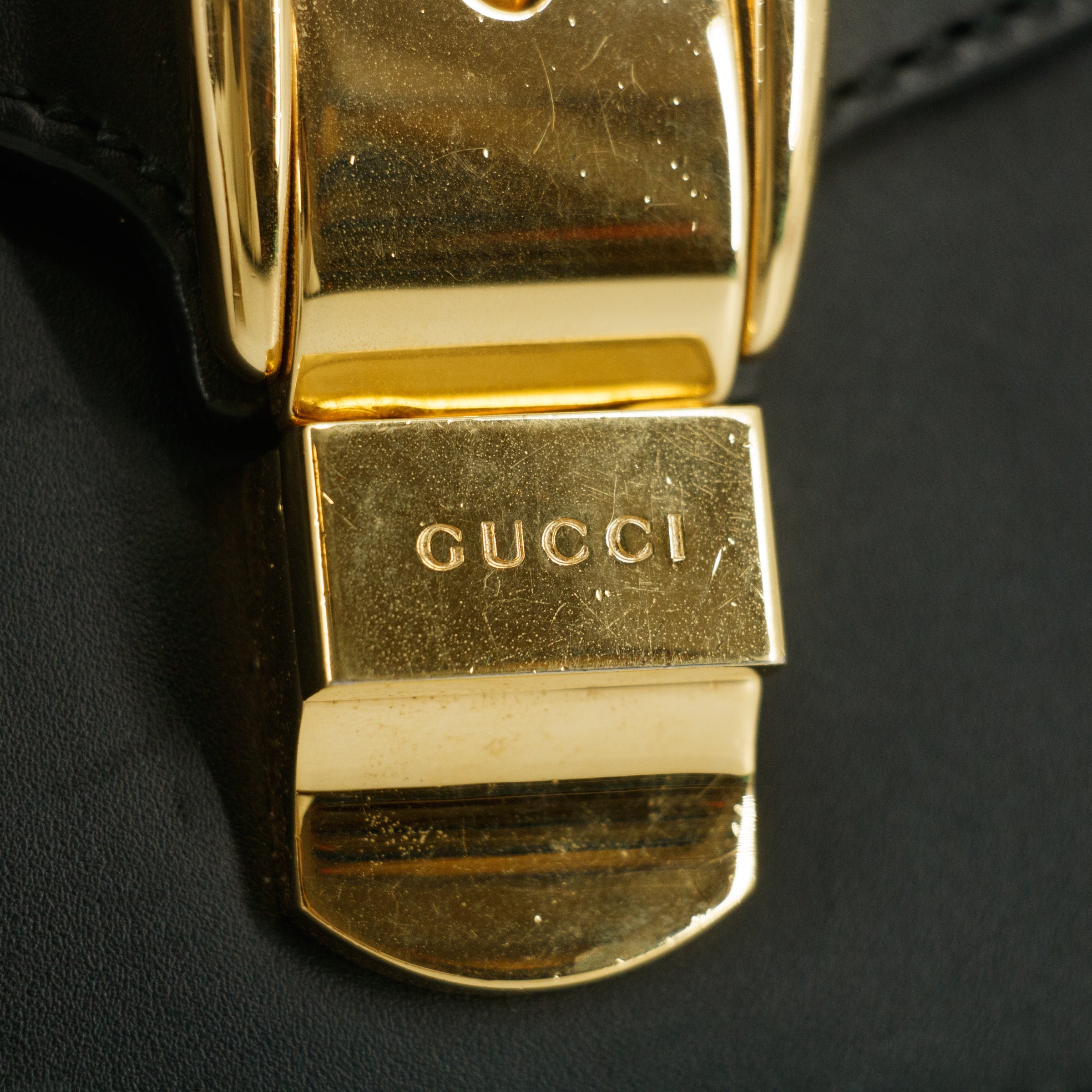 Bolt Boutique Gucci Black Sylvie  Small Chain Shoulder Bag #7691 — side view