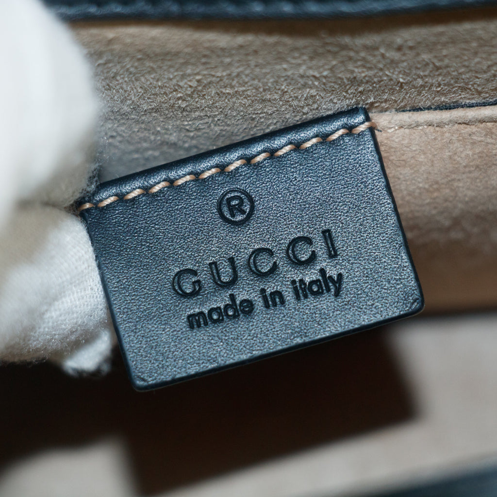 Bolt Boutique Gucci Black Sylvie  Small Chain Shoulder Bag #7691 — in-use photo