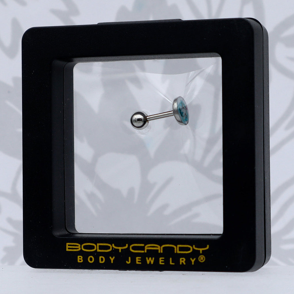 BodyCandy 16G 1/4 Loving Blue Whales Cartilage Tragus Stud — size reference