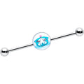 BodyCandy 14G Loving Blue Whales Industrial Barbell 38mm — main product shot