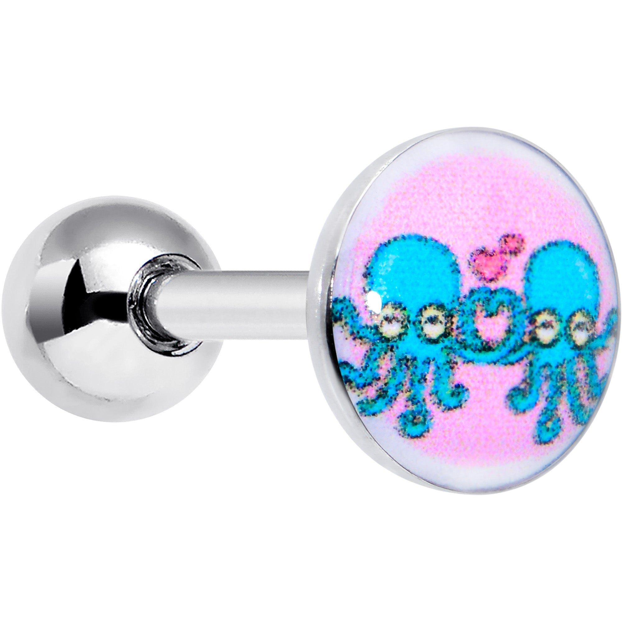 BodyCandy 16G 1/4 Loving Octopus Duo Cartilage Tragus Earring — main product shot
