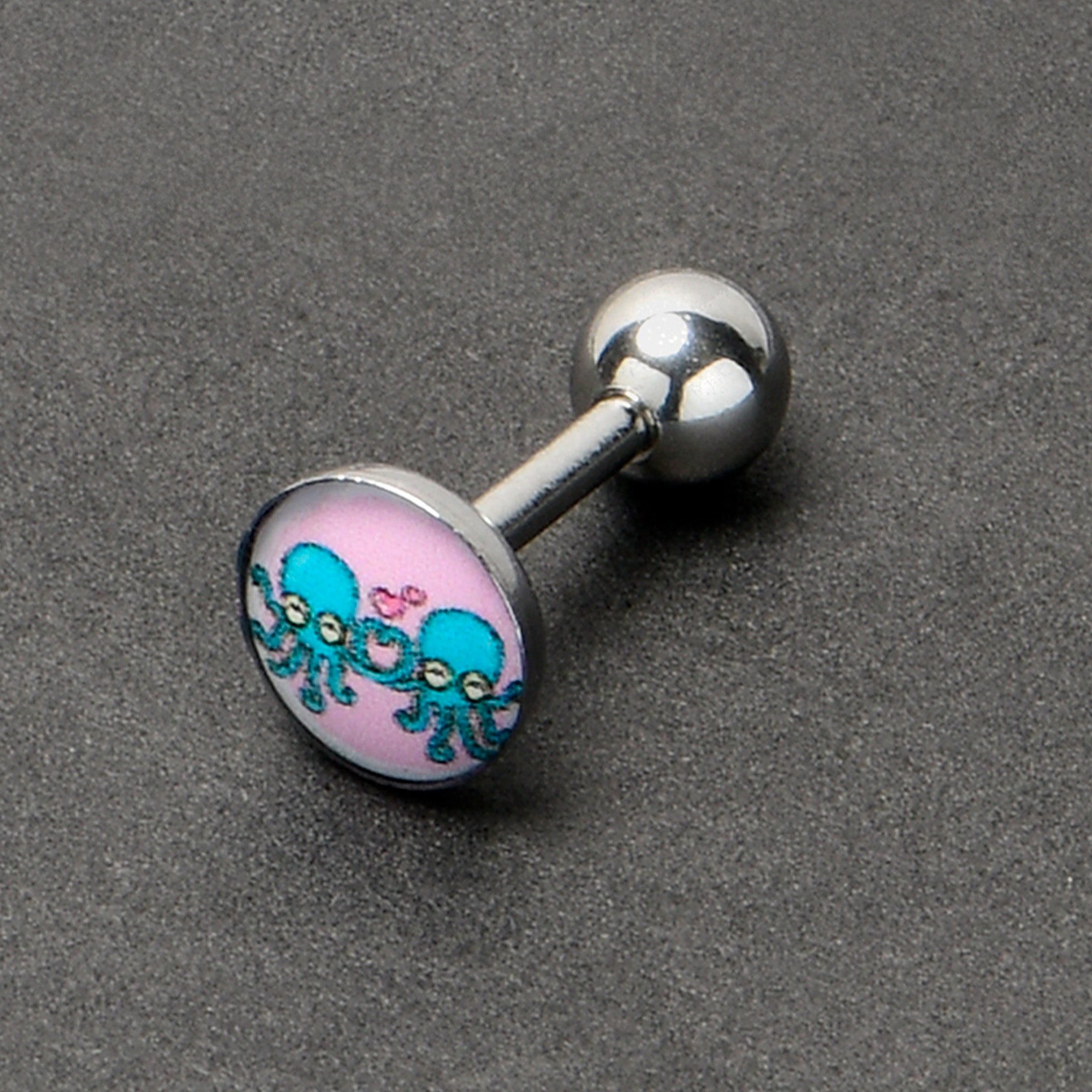 BodyCandy 16G 1/4 Loving Octopus Duo Cartilage Tragus Earring — alternative angle