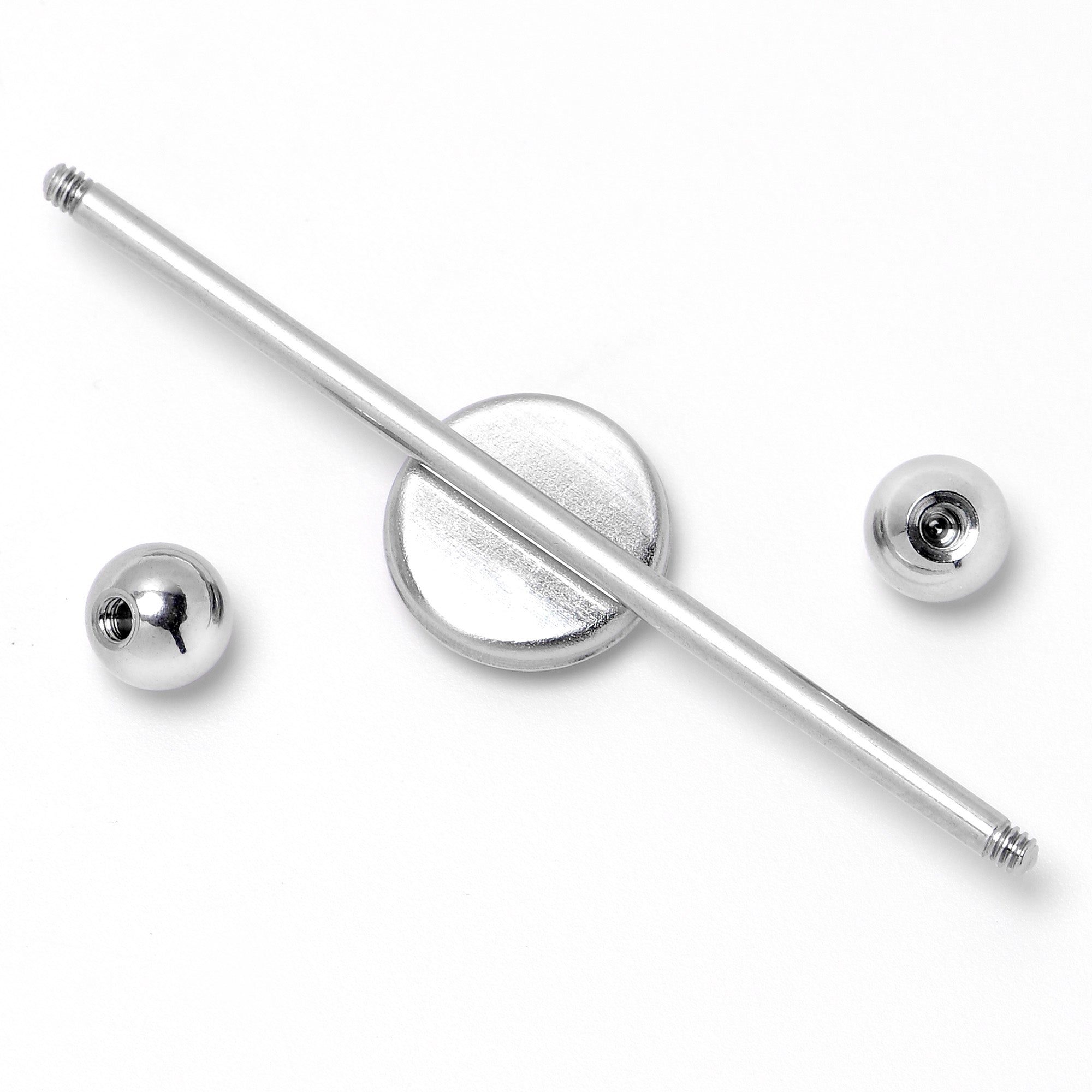 BodyCandy 14G Loving Octopus Duo Industrial Barbell 38mm — in-use photo