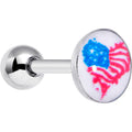 BodyCandy 16G 1/4 Heart Flag Patriotic Cartilage Tragus Earring — main product shot
