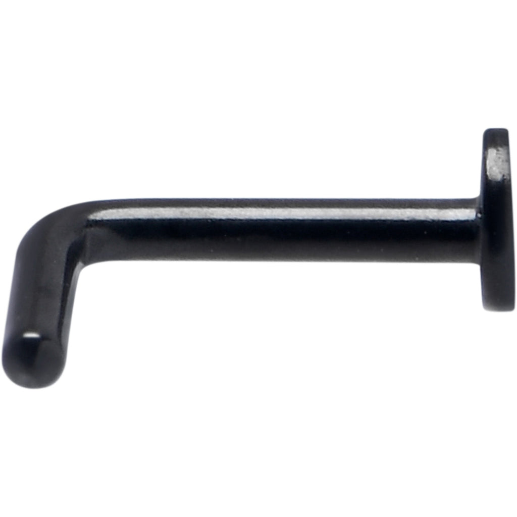 BodyCandy 18G 1/4 Black ASTM F-136 Implant Grade Titanium Moon End L Shape Nose Ring — lifestyle context