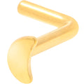 BodyCandy 18G 1/4 Gold Tone ASTM F-136 Implant Grade Titanium Moon End L Shape Nose Ring — main product shot