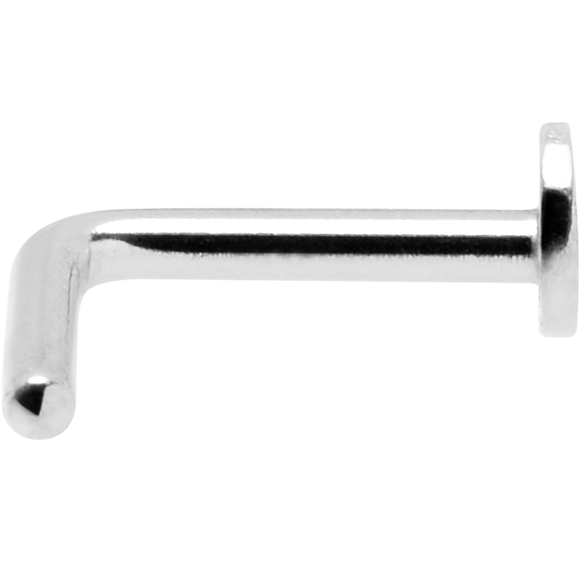 BodyCandy 18G 1/4 ASTM F-136 Implant Grade Titanium Moon End L Shape Nose Ring — lifestyle context