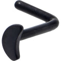 BodyCandy 20G 1/4 Black ASTM F-136 Implant Grade Titanium Moon End L Shape Nose Ring — main product shot