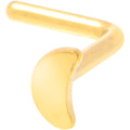 BodyCandy 20G 1/4 Gold Tone ASTM F-136 Implant Grade Titanium Moon End L Shape Nose Ring — main product shot