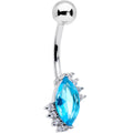 BodyCandy Clear Blue Gem Firey Drop Belly Ring — main product shot