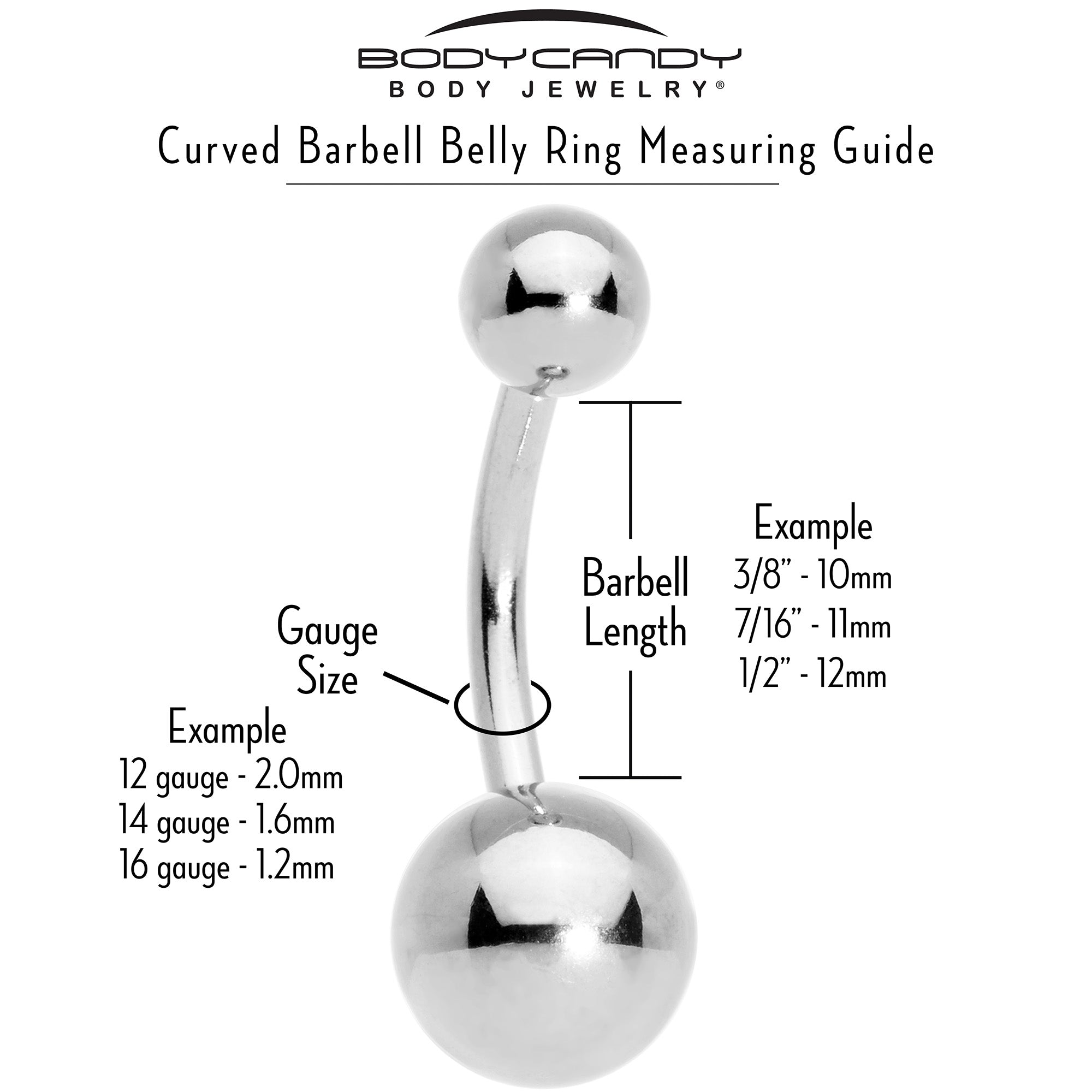 BodyCandy Clear Blue Gem Firey Drop Belly Ring — size reference