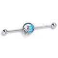 BodyCandy 14G Mermaid Blue Scale Tail Industrial Barbell 38mm — main product shot