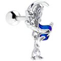 BodyCandy 16G 1/4 Clear Gem Floral Mermaid Moon Dangle Cartilage Earring — main product shot