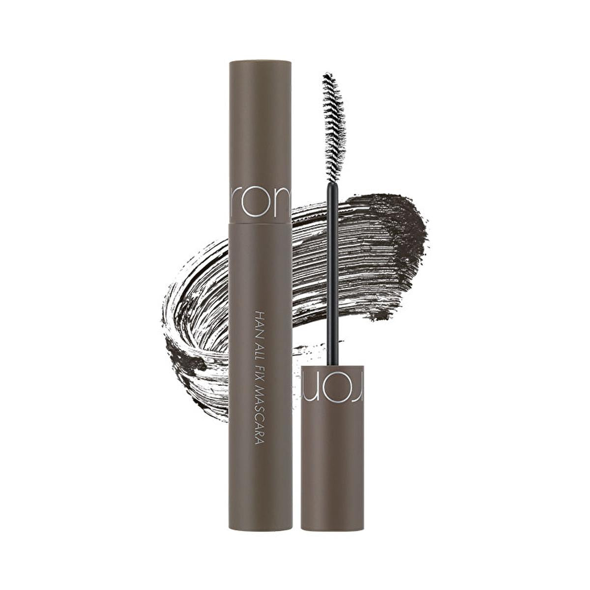 Rom&nd Han All Fix Mascara L02 Long Ash: Smudge-Proof, Long-Lasting Volumizing Korean Mascara for Enhanced Lashes