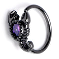 BodyCandy 20G Black Goth Scorpion Purple Nose Hoop — main product shot