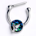 BodyCandy 16G 3/8 Mermaid Dark Dark Blue Scale Tail Cartilage Clicker — main product shot