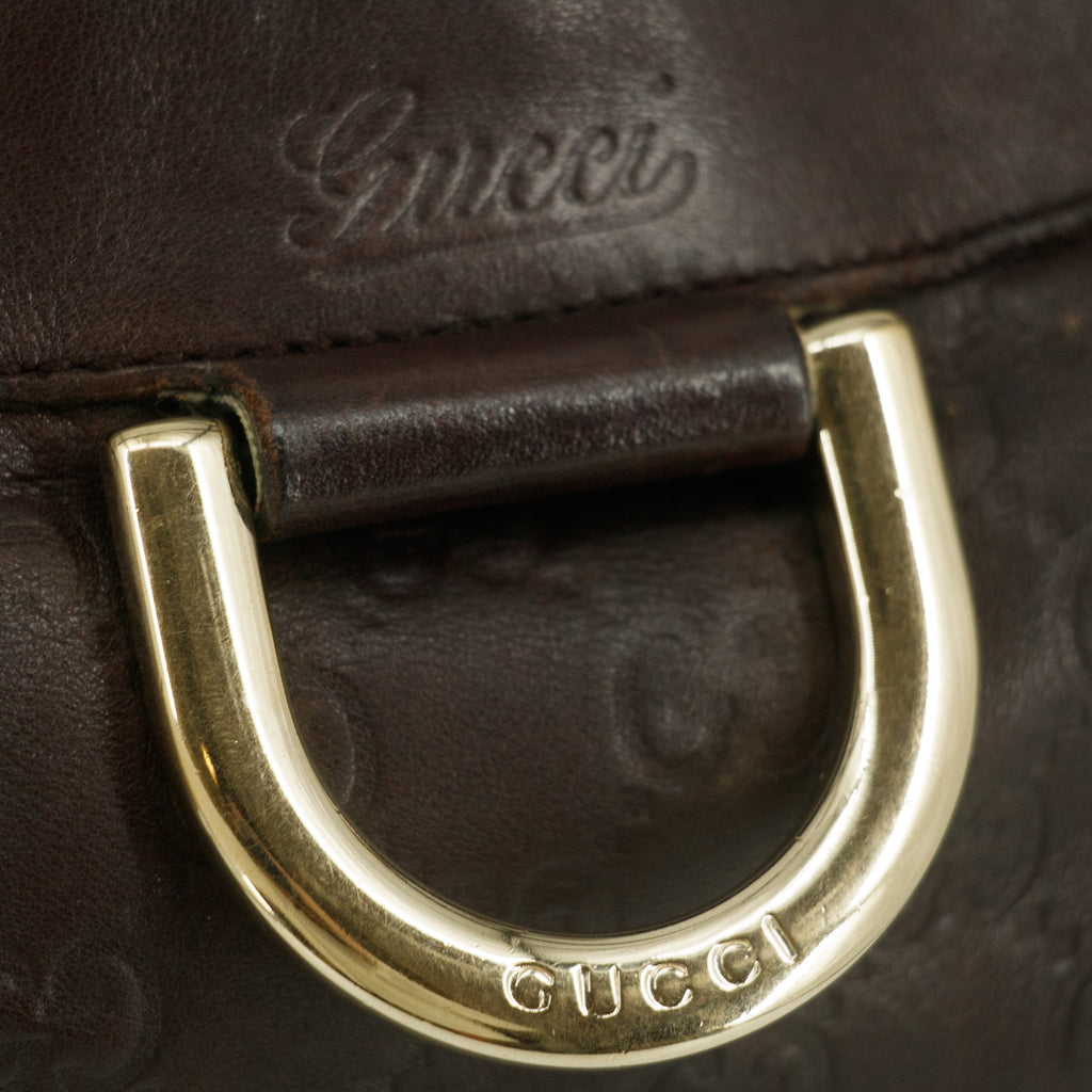 Bolt Boutique Gucci Brown Abby Guccisima Leather Crossbody Bag #7706 — side view