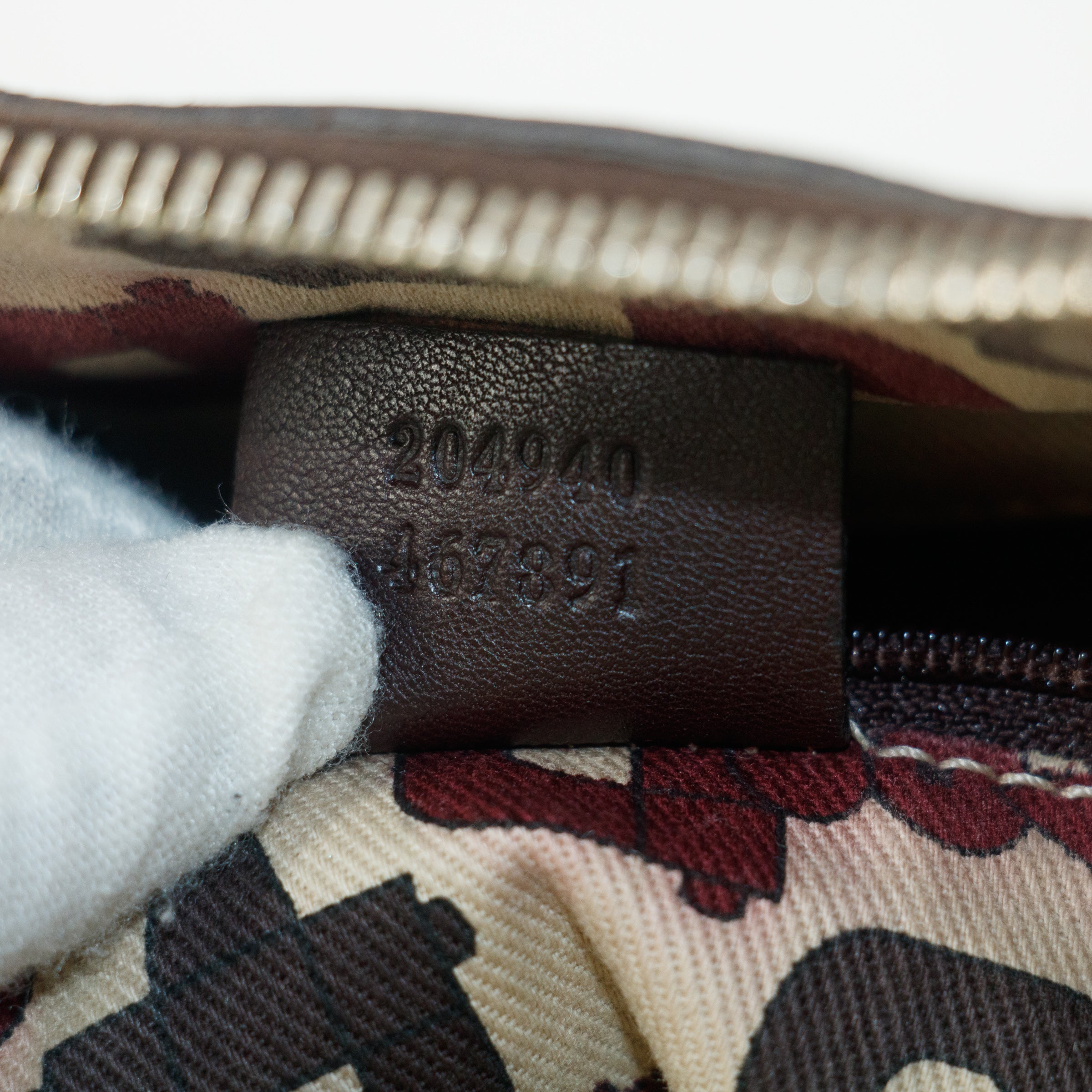 Bolt Boutique Gucci Brown Abby Guccisima Leather Crossbody Bag #7706 — in-use photo