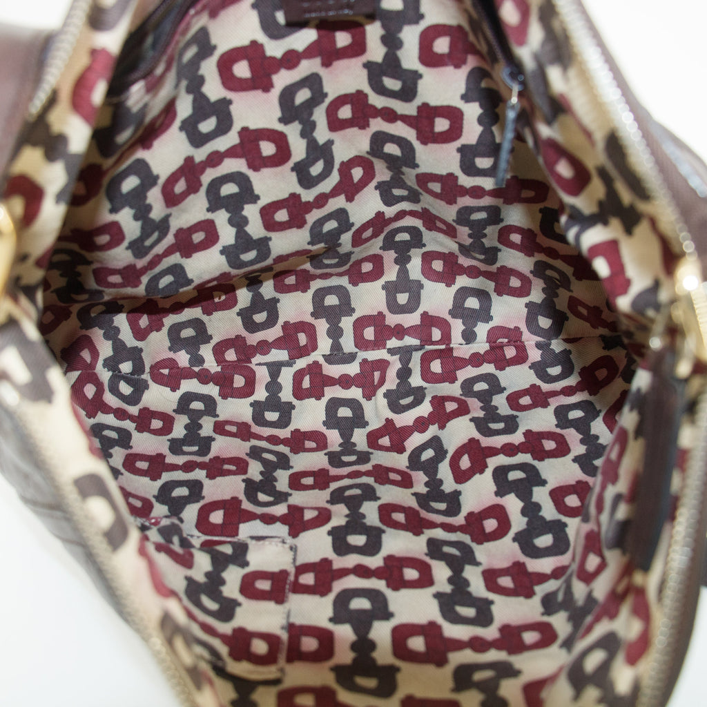 Bolt Boutique Gucci Brown Abby Guccisima Leather Crossbody Bag #7706 — size reference