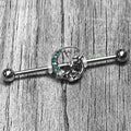 BodyCandy 14G Blue Gem Fish of the Day Industrial Barbell 38mm — main product shot