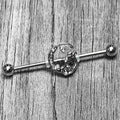 BodyCandy 14G Clear Gem Fish of the Day Industrial Barbell 38mm — main product shot
