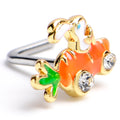 BodyCandy 20G 1/4 Clear Gem Rabbit Carrot Car L Shape Nose Ring — main product shot