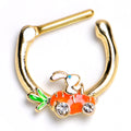 BodyCandy 16G 5/16 Clear Gem Gold Tone Rabbit Carrot Car Cartilage Clicker — main product shot