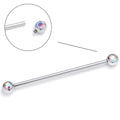 BodyCandy 14G Aurora Gem Internally Threaded Industrial Barbell 38mm — main product shot