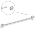 BodyCandy 14G Clear Gem Internally Threaded Industrial Barbell 38mm — main product shot