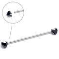 BodyCandy 14G Black CZ Gem Heart Internally Threaded Industrial Barbell 38mm — main product shot