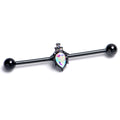 BodyCandy 14G Aurora Gem Black Dream Drop Industrial Barbell 38mm — main product shot