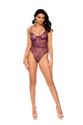 Love Spark Cove | Intimate Apparel, Pleasure Shop & Free Shipping Eyelash Lace Slip On Teddy With Underwire Cups, Adjustable 