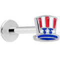 BodyCandy 16G 5/16 Patriotic Uncle Sam Top Hat Labret Monroe Tragus — main product shot