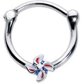 BodyCandy 16G 3/8 Patriotic Pinwheel Cartilage Clicker — main product shot