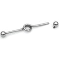 BodyCandy 14G Internally Threaded Simple Loop Project Bar 38mm — main product shot