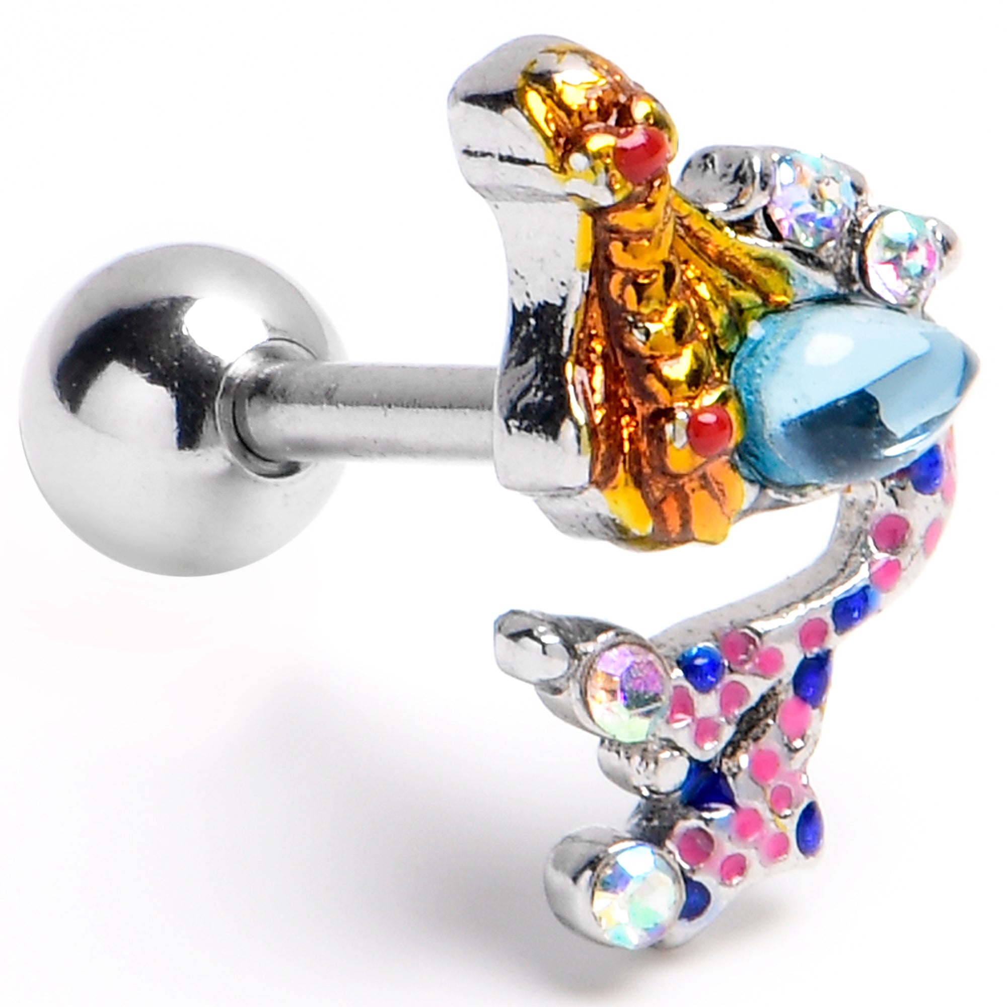 BodyCandy 16G 1/4 Abstract Mermaid Cartilage Earring — main product shot