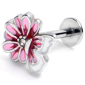 BodyCandy 16G 5/16 Clear Gem Butterfly Blossom Pink Labret Monroe Tragus — main product shot