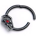 BodyCandy 16G 3/8 Red Gem Black Spider Coffin Hinged Segment Ring — main product shot