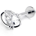 BodyCandy 16G 5/16 Clear CZ Gem Saturn Heart Labret Monroe Tragus — main product shot